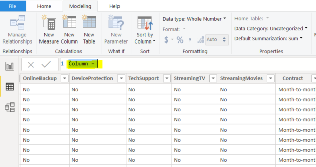 Executing a DAX query in the formula bar