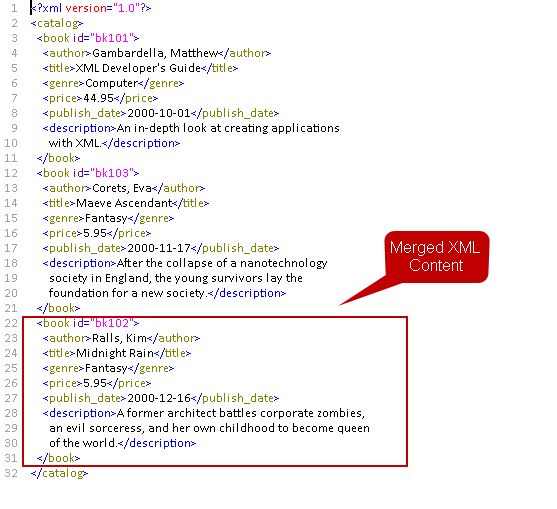View Merged document