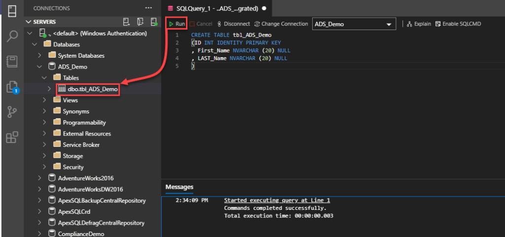 azure data studio export database