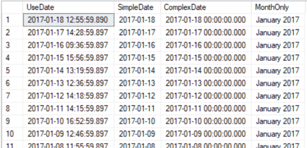 Three example alternatives of tracking behavior by data masking the specific time