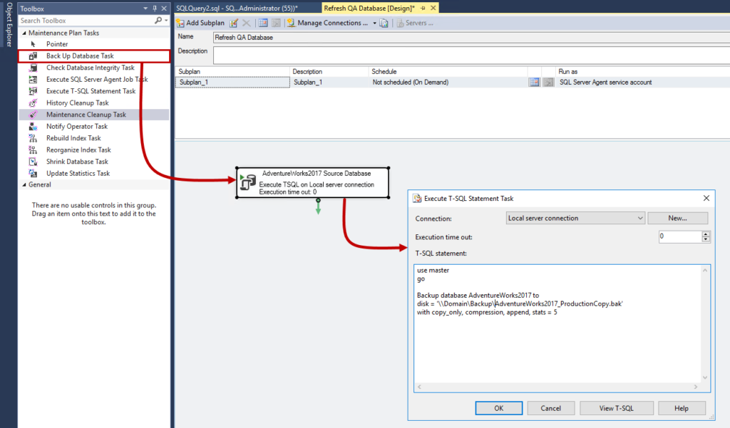 refresh-a-sql-database-using-the-maintenance-plan