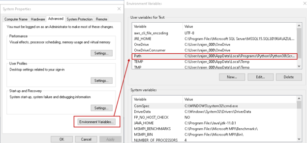 Edit environment variable