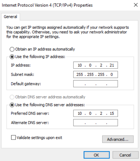 SQLNode1 network configuration for SQL Server Always-On Availability Groups