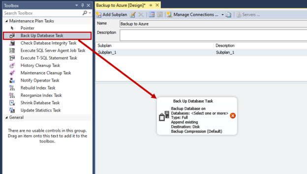 Backup database task