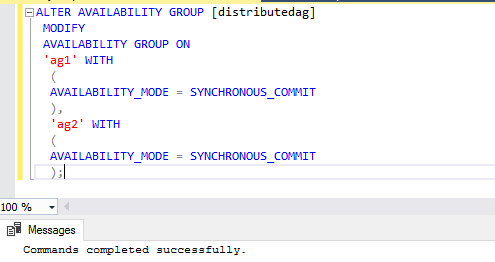 Change the data commit mode