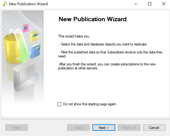 Create a publication on the primary replica for SQL Server Always On Availability Group
