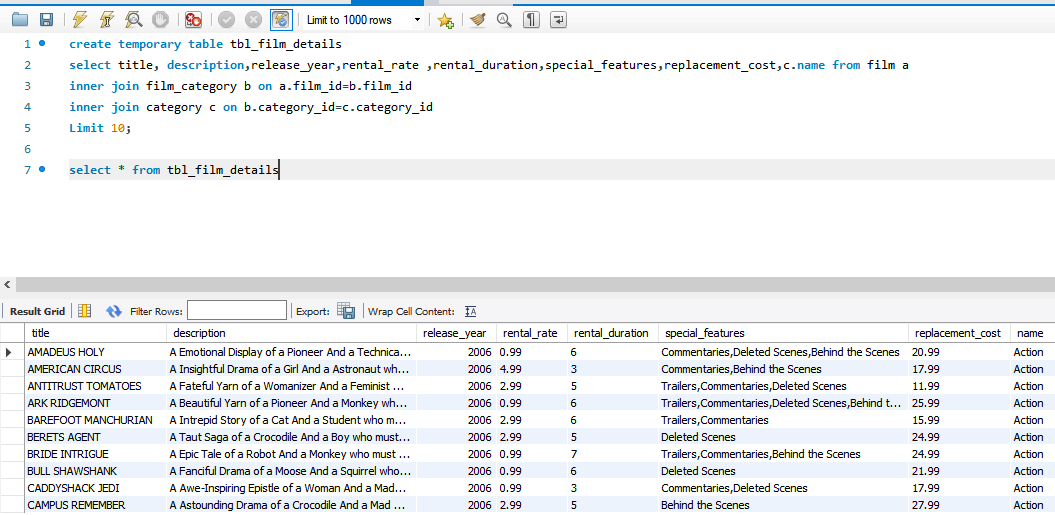 global temporary table in oracle 10g