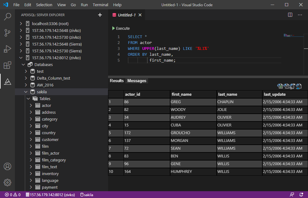 can visual studio do sql on mac