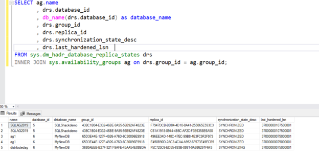 Monitor the distributed availability