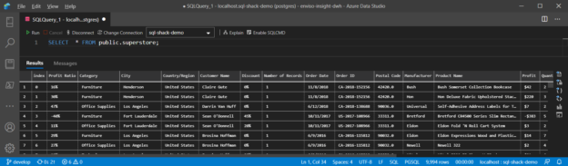 Selecting data from table