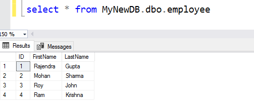 Verify table records
