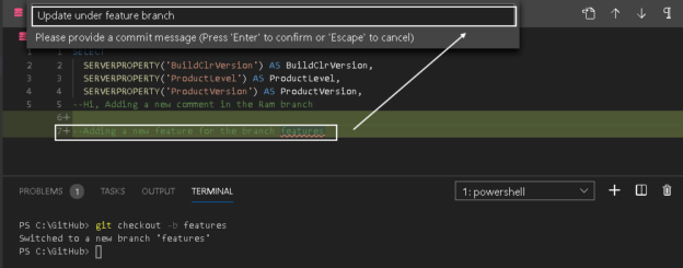 git create branch from specific commit