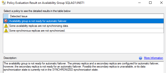 Detailed error message