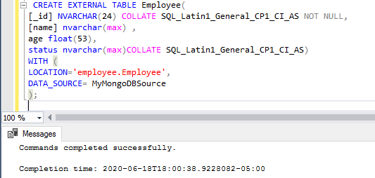 Data Virtualization with MongoDB using PolyBase in SQL Server 2019