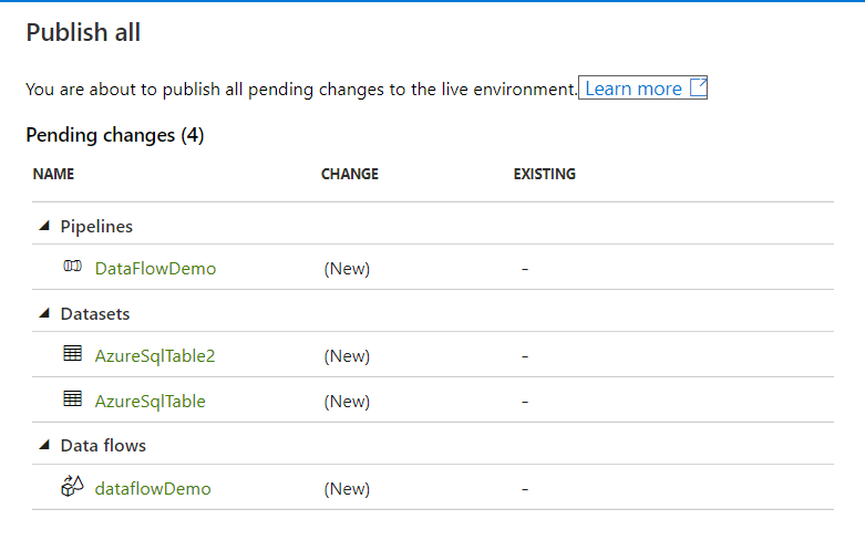 Publish the pipeline