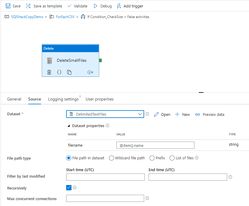 Delete activity source