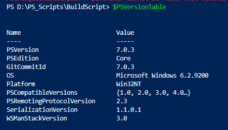 Find the version table to analyze the workflow