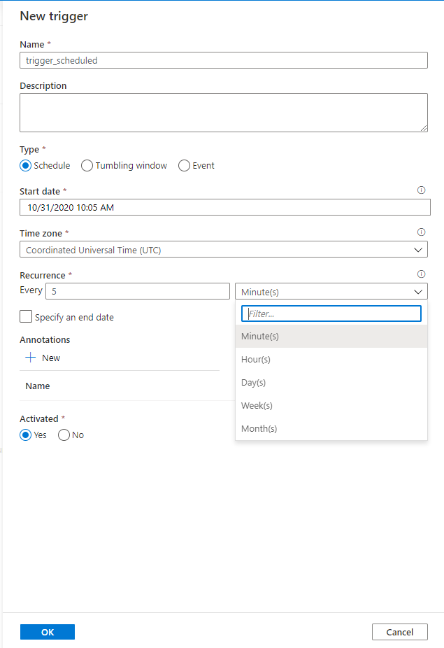 Schedule Trigger Per Min