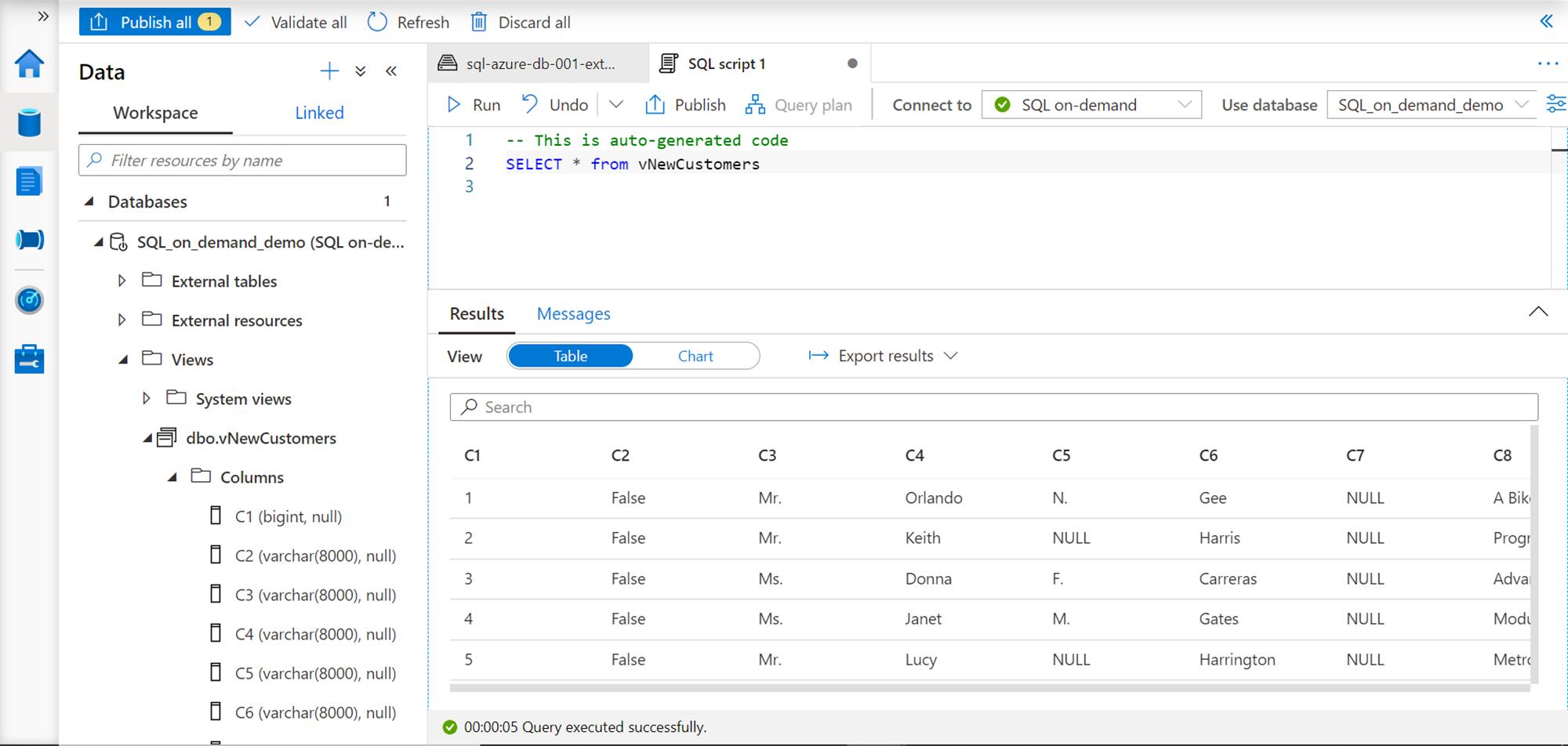 SQL ondemand pools in Azure Synapse Analytics