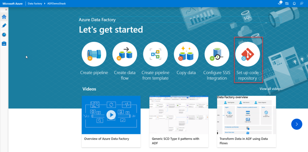 Using Source Control in Azure Data Factory