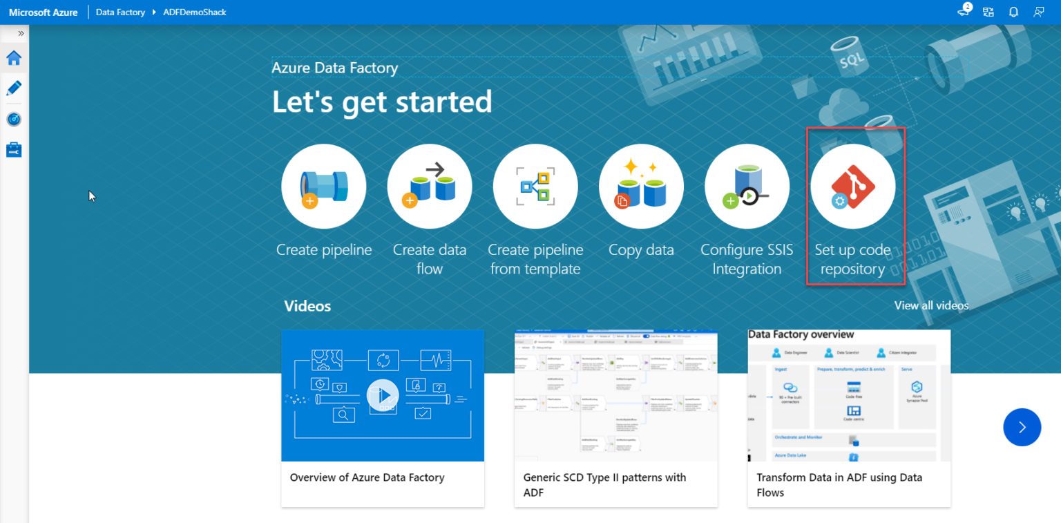 Using Source Control in Azure Data Factory