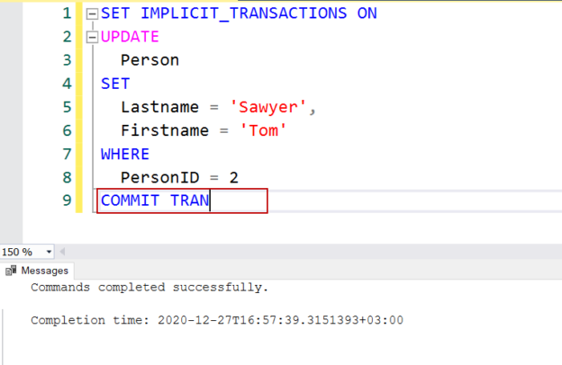 sql transaction