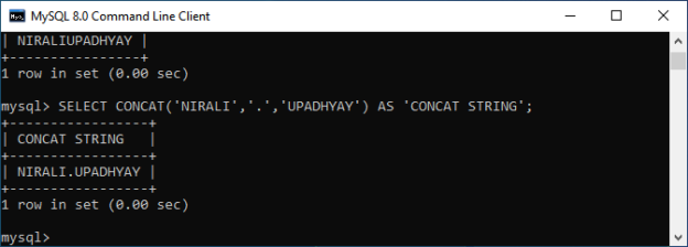 CONCAT function example