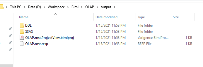 Project output directory