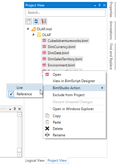 Switching biml script to live mode