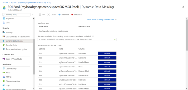 Dynamic Data Masking