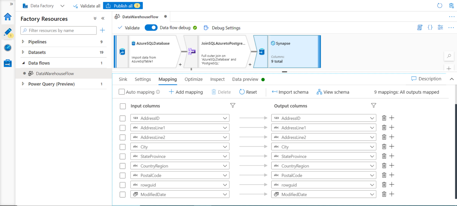 Develop ETL templates for Data Warehousing using Azure Data Factory