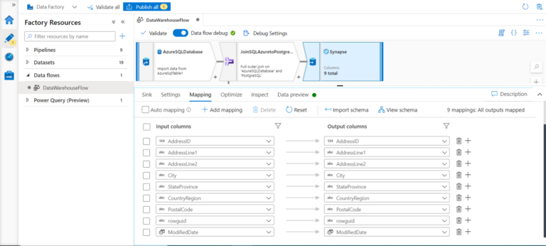 Develop ETL templates for Data Warehousing using Azure Data Factory