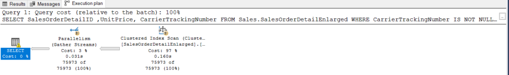 Incorrect Where Clause For Filtered Index