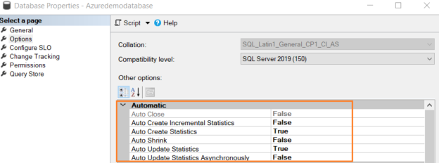 SQL Server Statistics properties