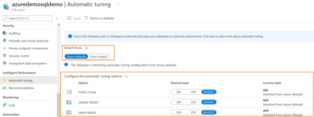 automatic tuning options