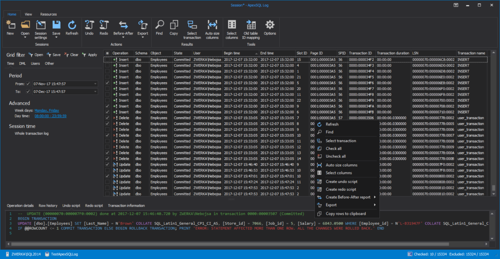 Go LSN in SQL Server