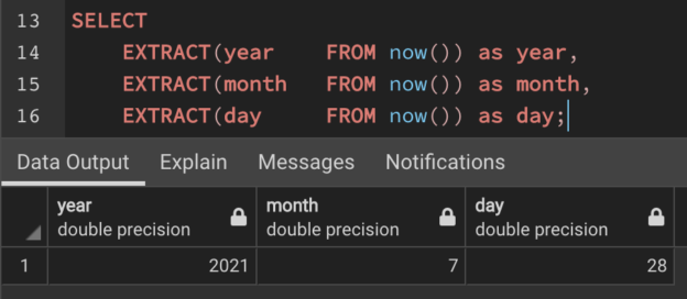 Extracting date parts from the timezone - date and time