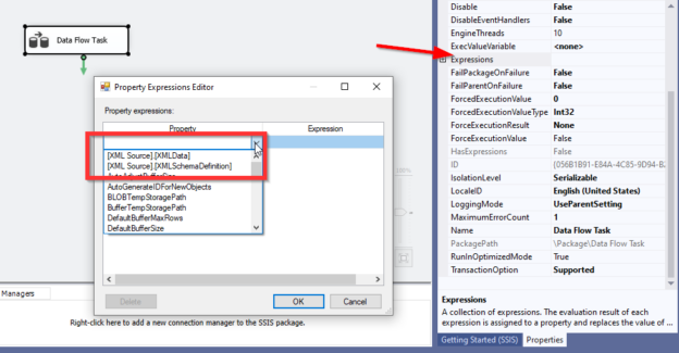 SSIS XML Source expressions