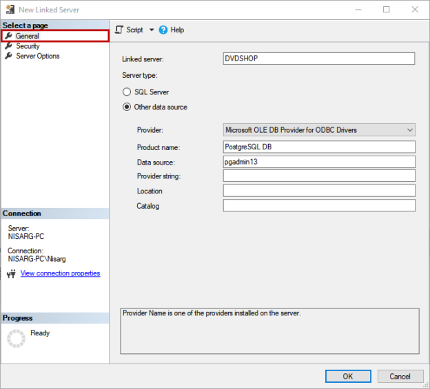 this extension requires the odbc driver 11 for sql server