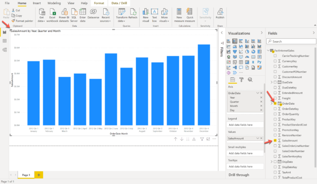 Power BI Report created