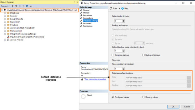 Verify default data paths