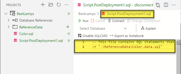 Calling Reference Data file inside Post-Deployment Script