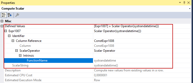Compute scalar operator in SQL Server