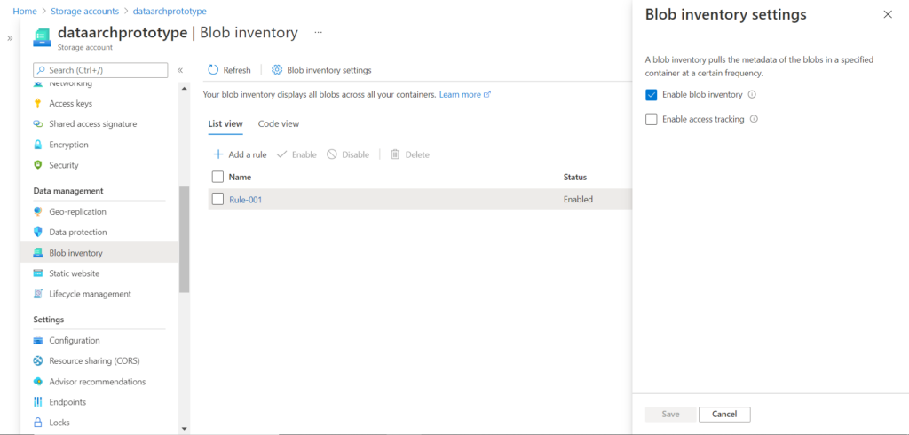 Tracking your inventory in Azure Blob Storage