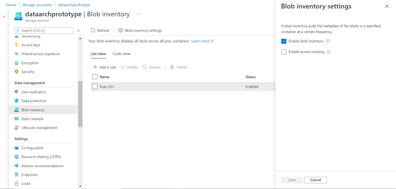 Tracking your inventory in Azure Blob Storage