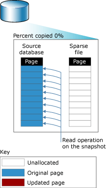 Read operation before 1st page copied to snapshot