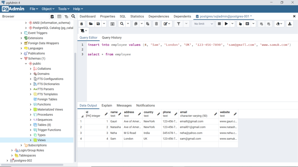 Working with views in Azure Database for PostgreSQL
