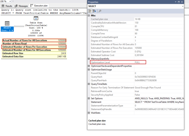 SQL Server execution plan details