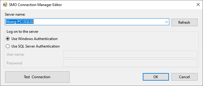 Create a destination connection in SSDT 2017