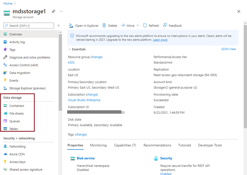 Data Storage options